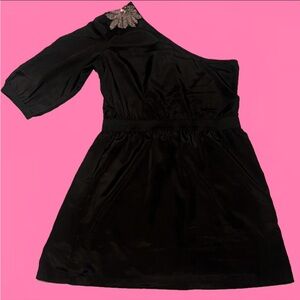 SugarLips Embellished One Shoulder Black Party Dress Size L